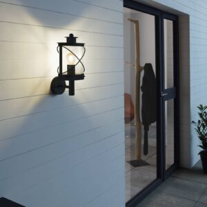 Svítidlo EGLO černá/transparentní ocel pozinkovaná/plast