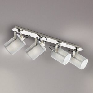 Svítidlo EGLO nikl matný/šedá textil/ocel