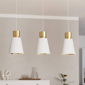 Svítidlo EGLO bílá/kartáčovaná mosaz ocel