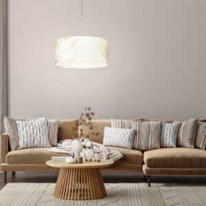 Svítidlo EGLO bílá/zlatá textil/ocel