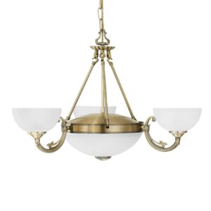 Svítidlo EGLO brynýrovaná/bílá kov/sklo