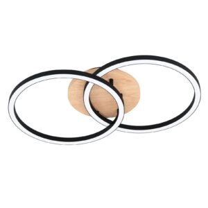 Svítidlo EGLO connect černá/světlé dřevo ocel/dřevo/plast