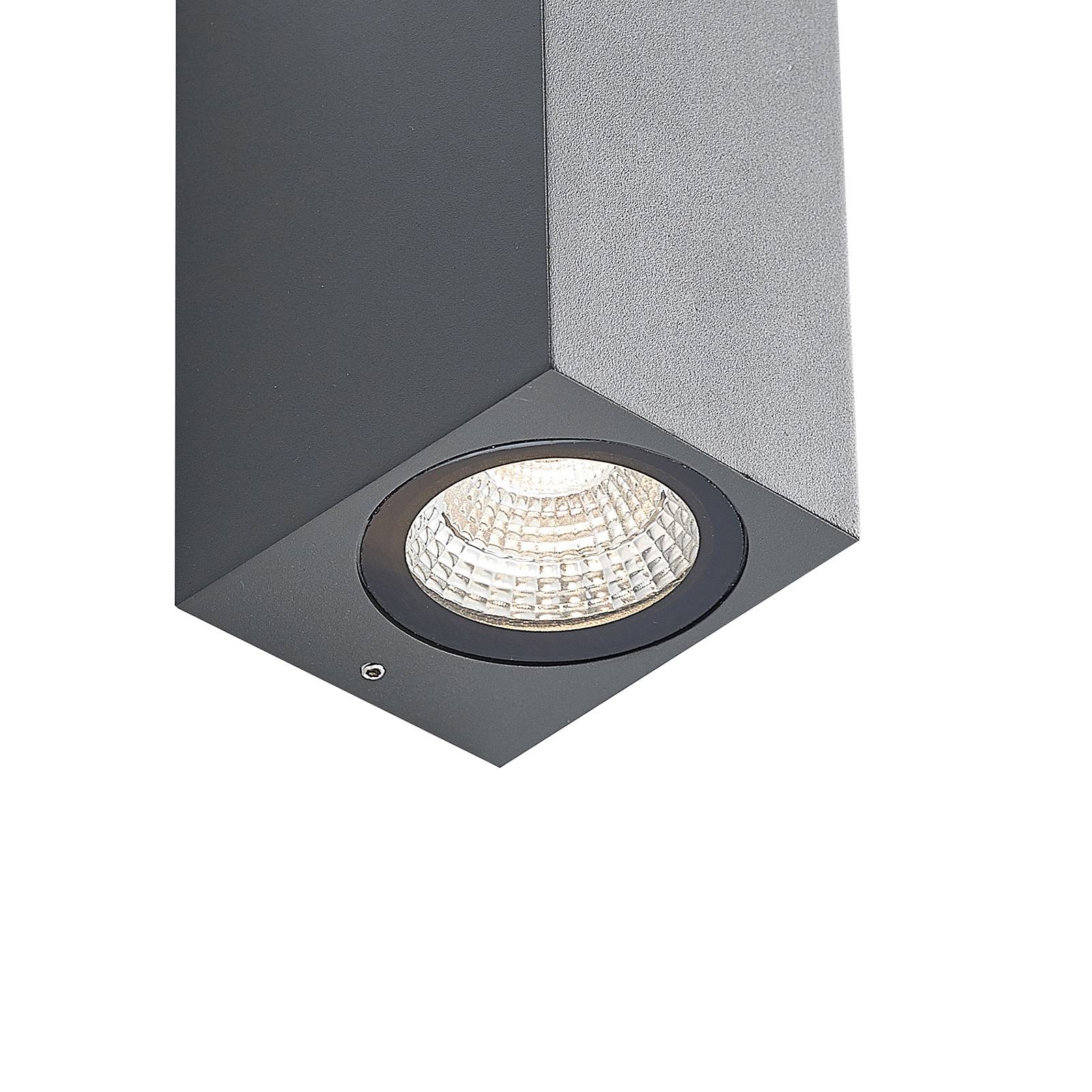 ELC Lanso LED venkovní nástěnné světlo, antracit, hliníkový odlitek, sklo, 3W, L: 6.9 cm, K: 15.1cm - Image 4