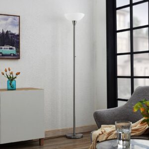 Svítidlo ELC satinovaný nikl/bílá železo/sklo