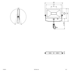 Svítidlo EVN stříbrná/průhledná hliník práškovaný/sklo