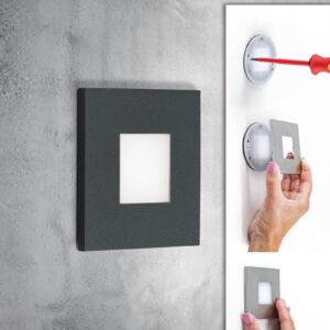 Svítidlo EVN antracit/opálová bílá nerez/plast