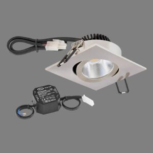 Svítidlo EVN nerezový vzhled hliník práškovaný/sklo