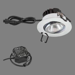 Svítidlo EVN chrom hliník práškovaný/sklo