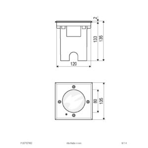 Svítidlo EVN nerez/transparentní nerezová ocel (V2A)/hliník/sklo