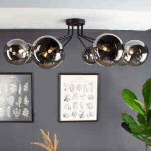 Svítidlo Eco-Light černá matná/kouřová černá kov/sklo