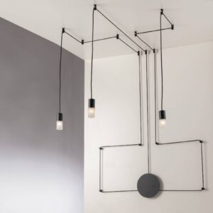 Svítidlo Eco-Light černá/satinovaná kov/sklo