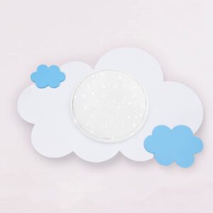 Svítidlo Elobra bílá/světle modrá dřevo/plast