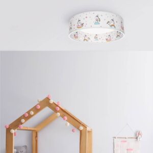 Svítidlo Elobra růžová dřevo/plast