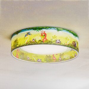 Svítidlo Elobra zelená dřevo/plast