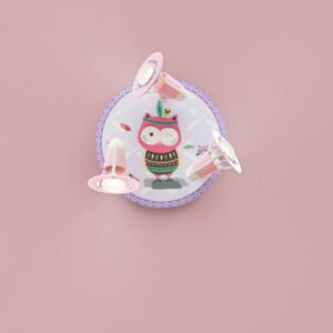 Svítidlo Elobra růžová/lila dřevo