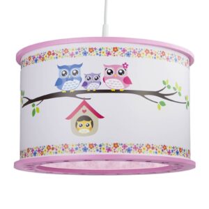 Svítidlo Elobra růžová dřevo/plast