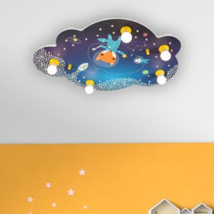 Svítidlo Elobra modrá dřevo