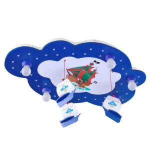 Svítidlo Elobra tmavě modrá/bílá dřevo