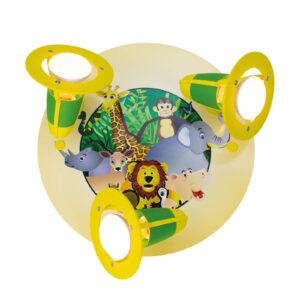 Svítidlo Elobra žlutá dřevo/plast