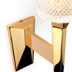 Svítidlo Elstead leštěná zlatá/čirá mosaz/sklo