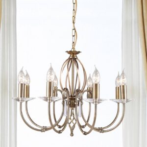 Svítidlo Elstead starožitná mosaz/čirá kov/sklo