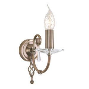 Svítidlo Elstead starožitná mosaz/čirá kov/sklo