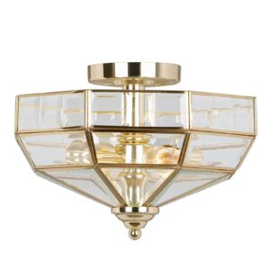Svítidlo Elstead mosaz leštěná/čirá kov/sklo