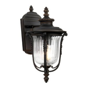 Svítidlo Elstead bronzová kov/strukturované sklo