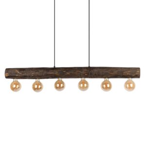 Svítidlo Envostar dřevo tmavé/černá borovicové dřevo mořené/kov