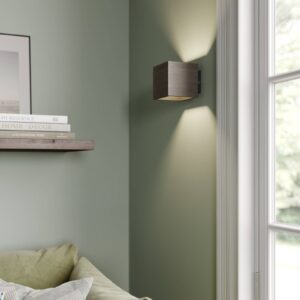 Svítidlo Envostar dřevo šedé/černá borovicové dřevo mořené/kov