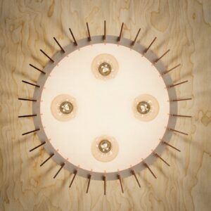 Svítidlo Envostar černá/světlé dřevo kov/březová překližka