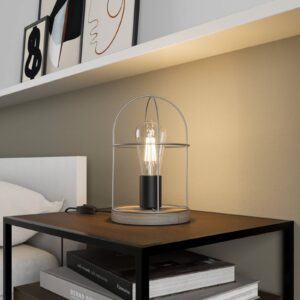 Svítidlo Envostar dřevo šedé/černá/šedá borovicové dřevo/kov/textil