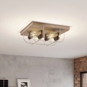 Svítidlo Envostar dřevo šedé/černá/šedá borové dřevo/kov