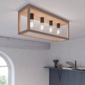 Svítidlo Envostar světlé dřevo dubové dřevo naolejované/kov