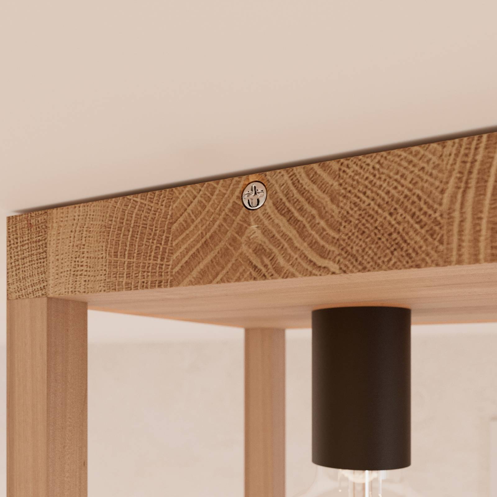 Envostar Stropní svítidlo Rowan dub, 1fl, Chodba, Olejovaný dub, kov, E27, 15W, P: 20 cm, L: 20 cm, K: 25cm - Image 5