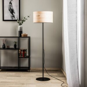 Svítidlo Envostar mořené dubové dřevo/černá dřevěná dýha/kov