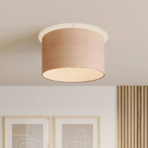 Svítidlo Envostar olšové dřevo/černá dřevěná dýha/kov/textil