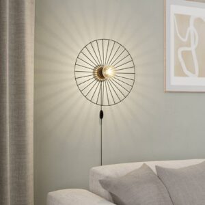 Svítidlo Envostar černá/světlé dřevo kov/dubové dřevo naolejované