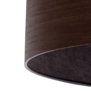 Svítidlo Envostar mořené dubové dřevo/černá dřevěná dýha/kov/textil