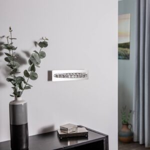 Svítidlo Euluna chrom/čirá kov/křišťálové sklo