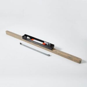 Svítidlo Euluna šedá mořená/černá borové dřevo/kov