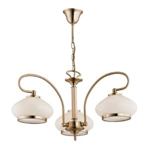 Svítidlo Euluna zlatý/bílý ocel/sklo