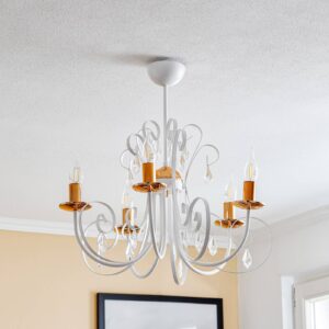 Svítidlo Euluna bílá/měď ocel