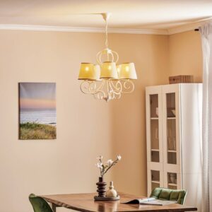 Svítidlo Euluna bílá ocel/tkanina