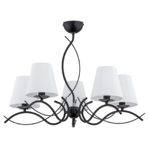 Svítidlo Euluna černá/bílá kov/látka