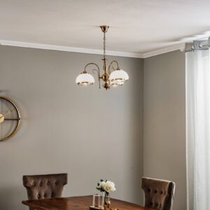 Svítidlo Euluna bílá/zlatá ocel/sklo