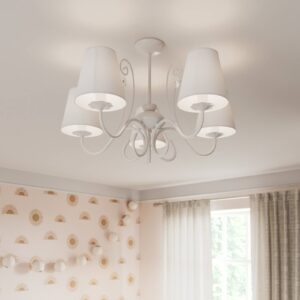 Svítidlo Euluna bílá textil/ocel