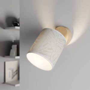 Svítidlo Euluna šedohnědá perleť/naolejovaný dub/chrom tapeta/dub/kov