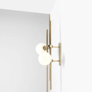 Svítidlo Euluna zlatá/mražená bílá kov/sklo