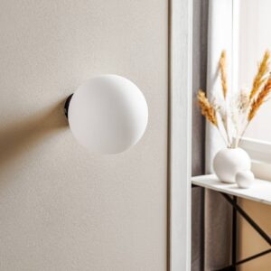 Svítidlo Euluna černá/mražená bílá kov/mražené sklo